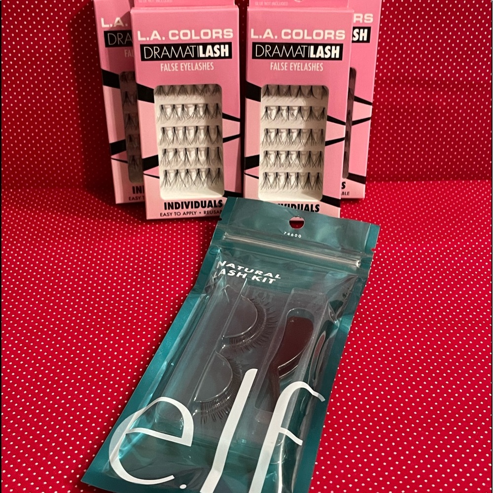 L.A.Colors individual false eyelashes CBEL994 4x’s & 1pk Elf natural lash kit